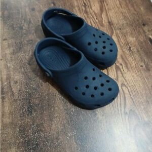 CROCS Blue Slippers with Perforated Design